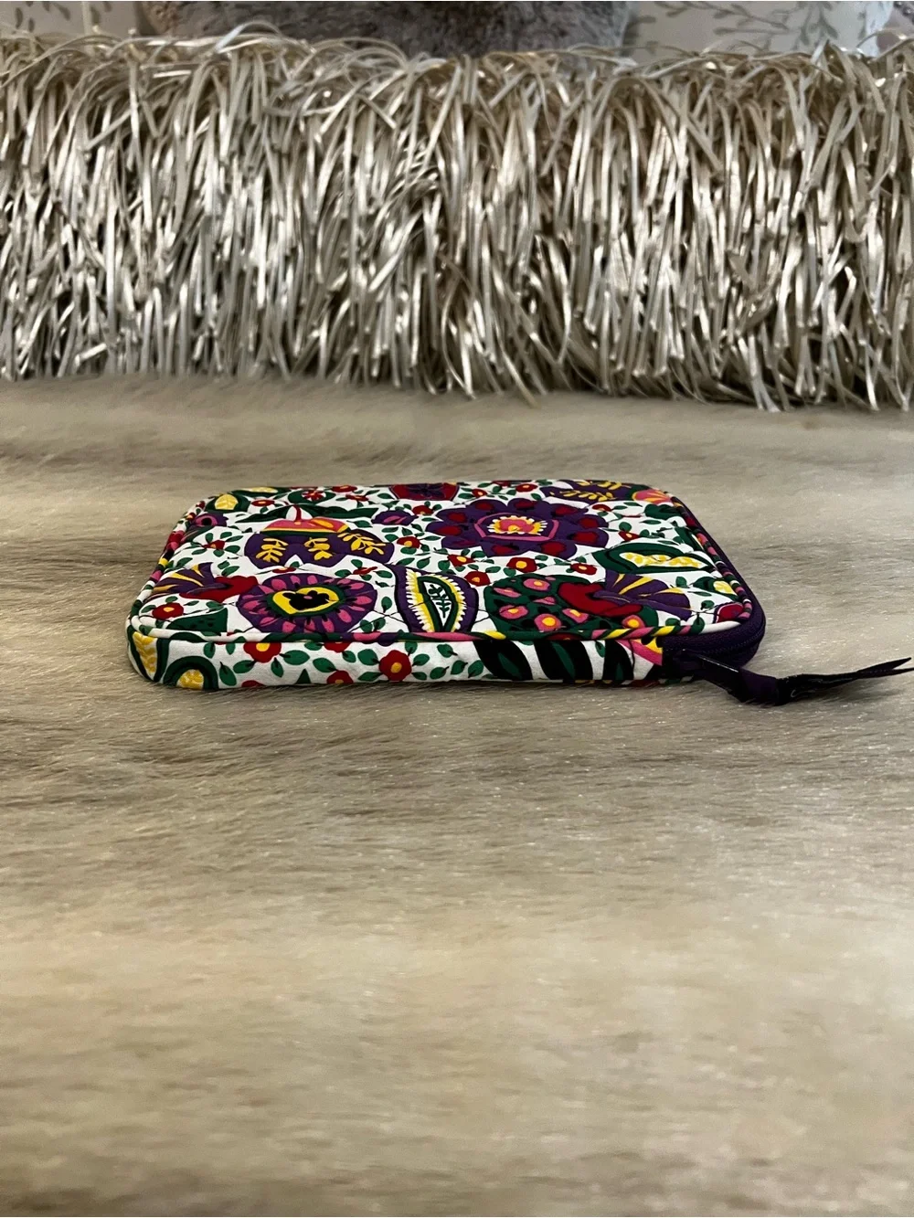 VERA BRADLEY Viva La Vera 2011 Tech Case Purple Green Pink Floral Y2K Padded